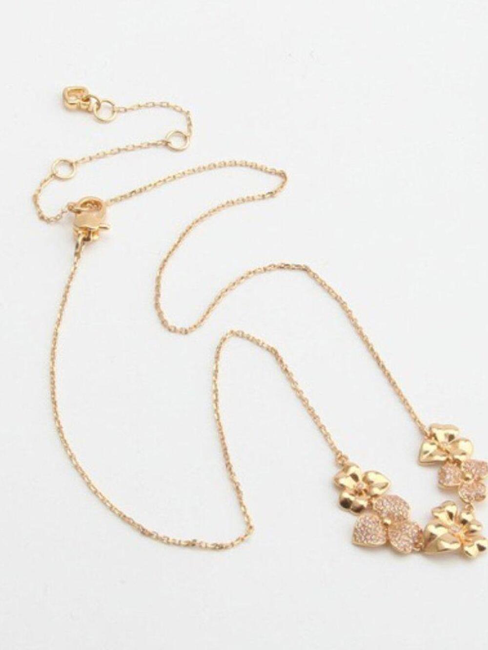Kate Spade Precious Pansy Pave Necklace